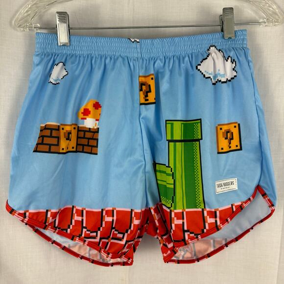 Thigh Huggers Nintendo Mario Theme Lined Shorts Size Medium/Large - Picture 1 of 5